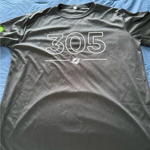 Black Miami Dolphins Athletic Shirt